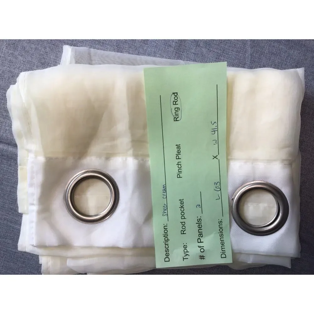 2 Curtain Panels, Ring Rod
